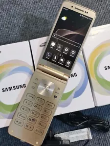 Unlocked Samsung SM-W2017 Android flip phone good condition - Afbeelding 1 van 13