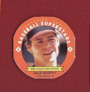 DALE MURPHY 1988 FANTASTIC SAM'S superstars DISC #13 ATLANTA BRAVES