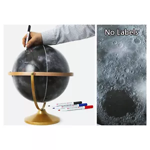 Globo lunar fino en blanco Mapsoft sin etiquetas, 30 cm/12" MF2-30, mapa lunar, atlas lunar - Imagen 1 de 11