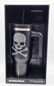 Hydrapeak Limited Edition Black Bling Skull Double Wall Insulated Tumbler - Picture 1 of 3