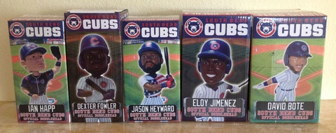 David Bote Eloy Jimenez Jason Heyward Dexter Fowler South Bend Bobblehead SGA Cover