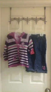 Young Hearts, Infant Girls Size 24 Month 3 Piece Outfit Pants Blouse sweater NWT - Picture 1 of 8
