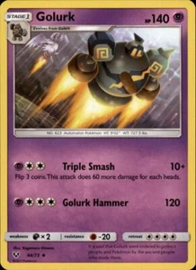 2x (SL01-044 PARALLEL FOIL) Golurk (U) Pokemon Shining Legends Card # 44 - Picture 1 of 1