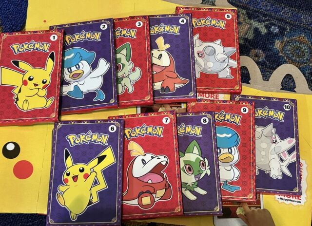 lote coleção completa cartas Pokemon 25 anos McDonald’s donalds