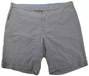 Vintage Polo Ralph Lauren Shorts Mens 38W 9" Blue Stripe Seersucker Bleecker 90s - Picture 1 of 13