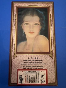 Vintage Wally S.E. Low Furtniture Hardware Advertising Pinup Girl Calendar 1939 - Picture 1 of 21