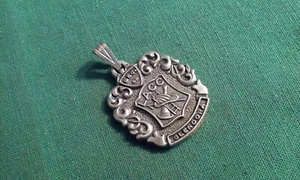 Glendora LACC 1962 Firefighting Award Medal Pendant Silver-Tone Metal Scarce - Picture 1 of 3