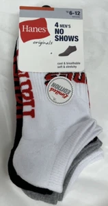 BNWT Hanes Originals Men's No-Show Moisture-Wicking 4-Pack SocksLimited Edition - Picture 1 of 12