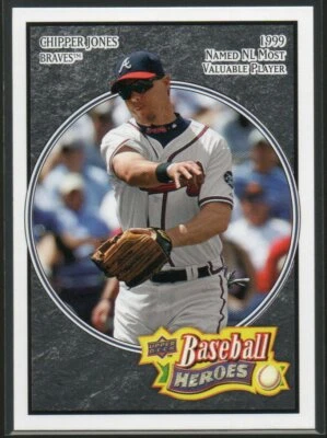 Chipper Jones 2008 Upper Deck Heroes Black #6  Atlanta Braves  Hall of Fame  #2 - Image 1 of 2