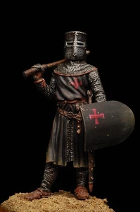 Cavaliere Templare - Figurino Dipinto a Mano Scala 54mm - Foto 1 di 3