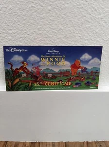 DISNEY STORE GIFT CERTIFICATE $5 Winnie the Pooh 1996 - Picture 1 of 2