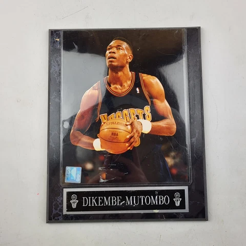 Dikembe Mutombo Denver Nuggets NBA Licensed Poster In Plaque Cover
