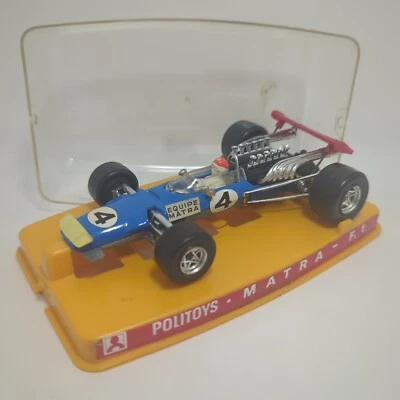 POLITOYS 1/32 MATRA FORMULA ONE DIECAST RACE CAR CASED BLUE #4 - Image 1 of 4