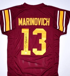 Todd Marinovich Autographed Maroon College Style Jersey- JSA W *Black - Picture 1 of 8