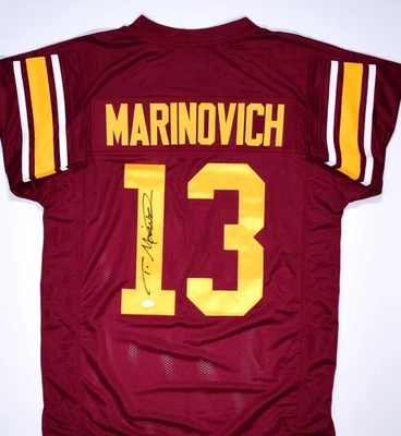 Todd Marinovich Autographed Maroon College Style Jersey- JSA W *Black - Image 1 of 4