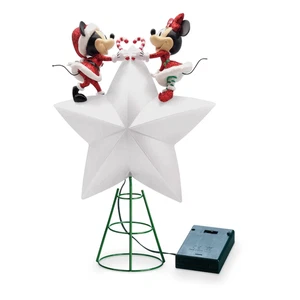 Rare Disney 2020 Santa Mickey and Minnie Mouse Light-Up Christmas Tree Topper - Bild 1 von 16