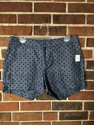 Pantalón corto Old Navy para mujer azul marino con lunares talla 8 NUEVO Foto 1 de 4