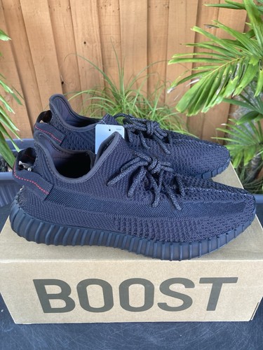 Taglia 10.5 Adidas Yeezy Boost 350 V2 "Nere (Non Riflettenti)" *NUOVISSIME*