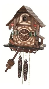 Quartz Cuckoo Clock Black Forest House EN 413 Q - Picture 1 of 2