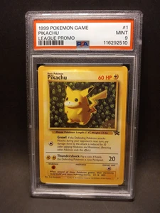 Pokemon Pikachu WP 1 PSA 9 MINT #1 Wizards Black Star Promos League Promo - Picture 1 of 1