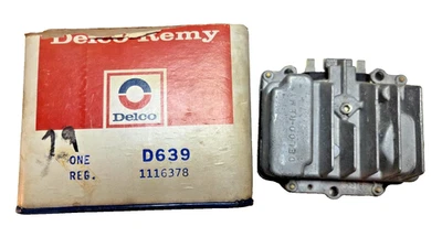GM 1116378 Delco Remy D639 NOS Voltage Regulator 2J: Chevy B-O-P with 62A or TI - Image 1 of 4