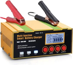 DSGKUU Caricabatteria da Auto 12Amp, LiFePO4 Caricabatterie Mantenitore Litio - Foto 1 di 5