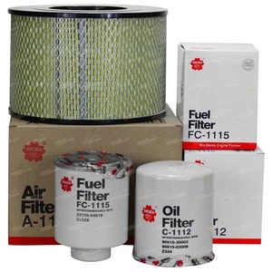 Air Oil Fuel Filter Service Kit for Toyota Diesel HZJ75 HZJ78 HZJ79 HZJ80 1HZ - Picture 1 of 6