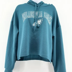 Sudadera con capucha corta para mujer Philadelphia Eagles NFL grande suave - Imagen 1 de 7