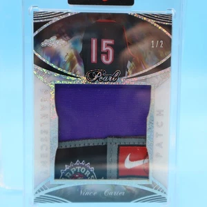 Vince Carter 2025 Leaf Pearl PEARLESCENT PATCH Game Used Jumbo Patch #1/2 RAPTOR - Bild 1 von 2