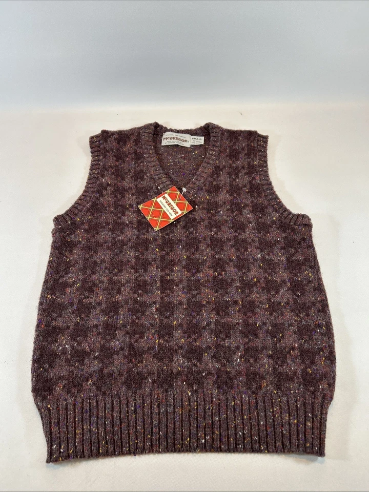 McGregor Suéter Chaleco Hombre Pequeño Lana y Acrílico Cuello en V Pullover De Colección Nuevo de Lote Antiguo Foto 1 de 4