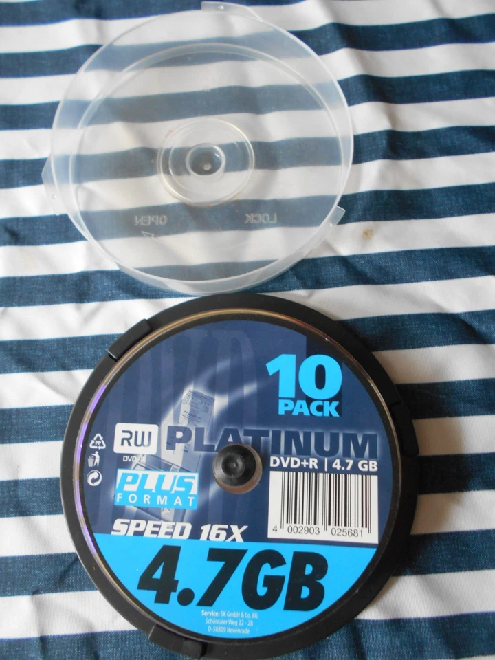 10 PLATINUM DVD+R - 4,7 GB - RW - SPEED 16x - PLUS FORMAT - Bild 1 von 1