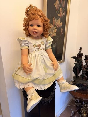 Artist doll by Monika Levenig porcelain doll collector doll limited approx. 70 cm - Image 1 of 4