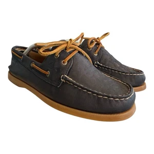 Zapatos SPERRY Topsider para mujer 9M barco en relieve náutico azul marino ballena cubierta usados en excelente estado - Imagen 1 de 14