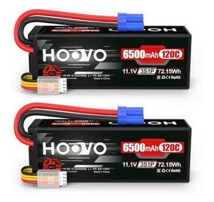HOOVO 3S 11.1V Lipo Battery 6500mAh 120C RC Lipo Batteries Hard Case EC5 Plug... - Picture 1 of 3