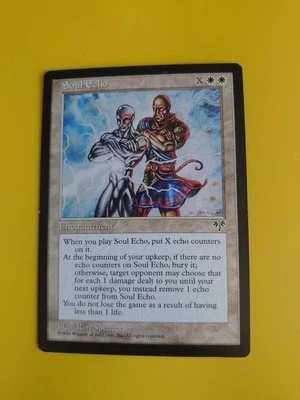 Soul Echo   Enchantment   Mirage. Old Vintage.  Magic the Gathering Card. - Image 1 of 3
