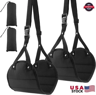 2× Portable Travel Foot Rest Relax Travel Hammock Carry Flight Leg Airplane Pad - Image 1 of 4