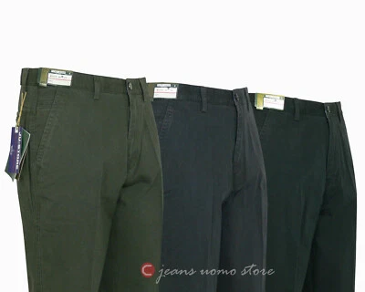Pantalone uomo stile elegante invernale cotone elasticizzato pesante tg 46 a 60