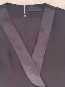 arrogant cat black tuxedo lapel black jumpsuit size 14 preowned great condition - Picture 1 of 6