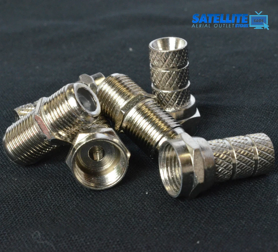 SAOS KIT DE REPARACIÓN DE CABLES PARA SKY+ HD DOBLE CABLE COAXIAL CONECTOR DE ENCHUFE F Y UNIÓN F BARRIL