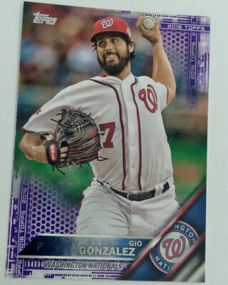 2016 Topps Baseball Purple #47 Gio Gonzalez EXCELLENT/NEAR MINT - Image 1 of 2