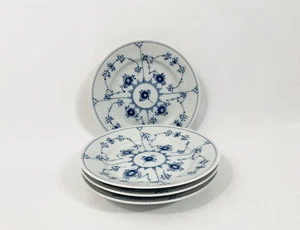 4x Royal Copenhagen Blue Fluted Plain 179 Salad Plates 19 cm - Picture 1 of 10