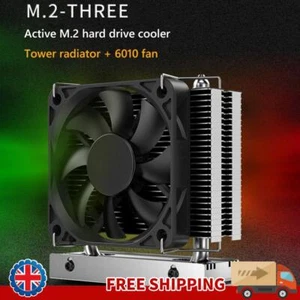 M.2-THREE M.2 2280 SSD Heatsink with 6010 Fan Aluminum Heatsink for Desktop PC - Bild 1 von 8