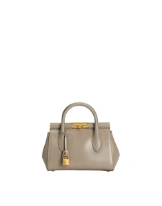 DOLCE&GABBANA Marlene $3695 Taupe Beige Leather Handbag New And Authentic - Picture 1 of 4