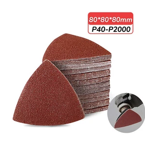 80mm Multi Tool Triangular Delta Sanding Papers 40-2000 Grit - Picture 1 of 5