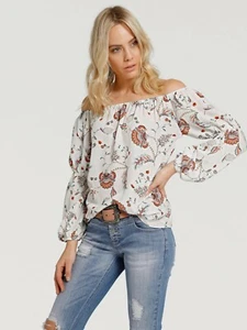 Trendy White/Multicolour Floral Blouse [Colour: MULTICOLOUR] - Picture 1 of 6