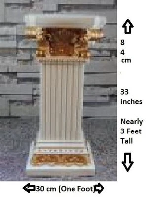 Wedding Pedestal Pedastals Hand Painted stands Entrance Decorative Gold Stand - Image 1 of 4