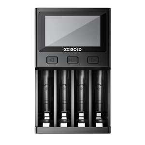 Scigold RECHARGEABLE VALUE CHARGER WITH 4 AA AAA Ni-MH Ni-Zn BATTERIES NEW - Picture 1 of 13