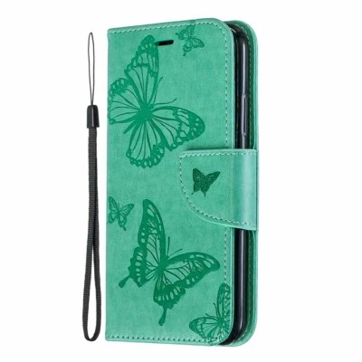 For iPhone 14 13 12 11 8 7 6s XR Embossed Wallet Card Holder Leather Case Cover - Image 1 of 4