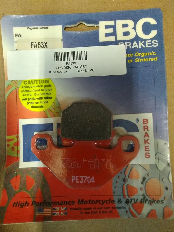 NEW EBC FA83X Carbon Brake Pads Kawasaki KX80 1984-1996,  1995-1996 kx100  FRONT - Image 1 of 1