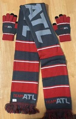 Unisex Adult TEAM ATL Atlanta Scarf & Gloves 2019 Super Bowl LIIIPatriots - Image 1 of 4
